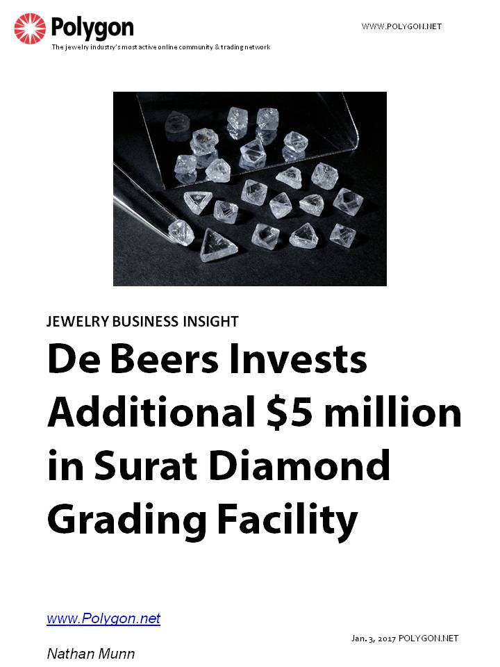 De Beers Group Invests Additional $5 Million in Surat Diamond Screening, Grading and Verification Facility 