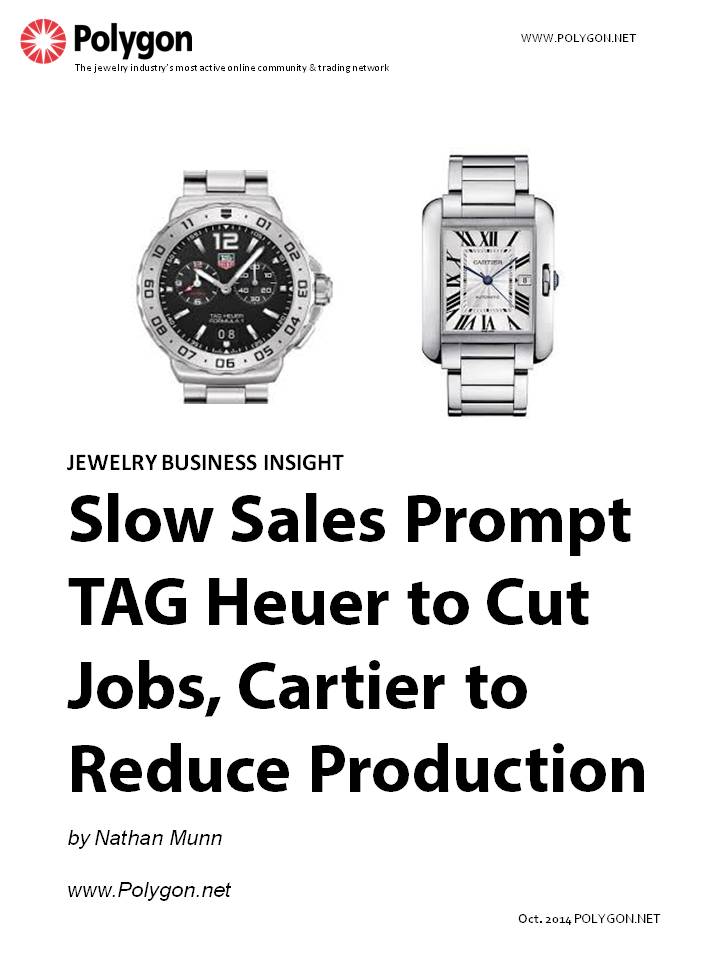 Slow Sales of Swiss Watches Prompt TAG Heuer to Cut Jobs, Cartier to Reduce Production